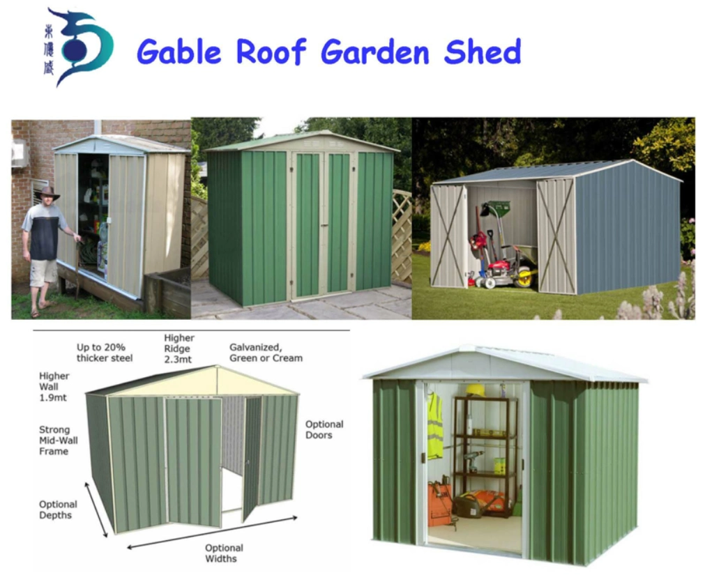 Outdoor Metal Storage Shed for Bikes, Wheelbarrow and Gardening Tools (BS7′x3′)