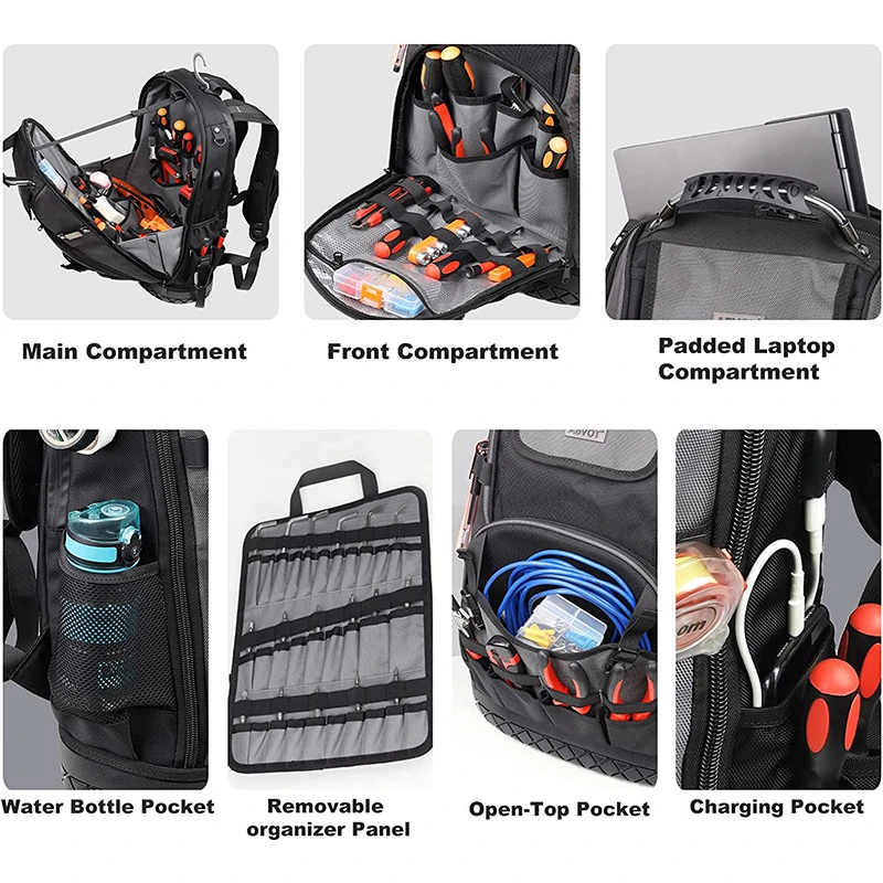 Men′ S Tool Storage with Heavy Plastic Bottom Strap Extra Hanging Bag
