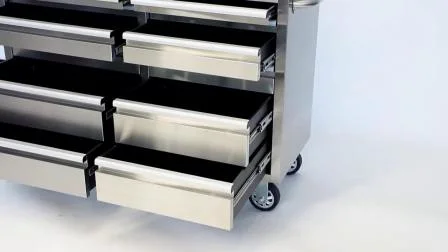 Gabinete de garaje de acero inoxidable Kinbox Caja de almacenamiento de herramientas con 10 cajones