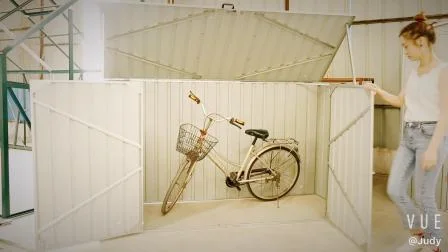 Cobertizo de almacenamiento de metal para exteriores para bicicletas, carretillas y herramientas de jardinería (BS7′x3′)
